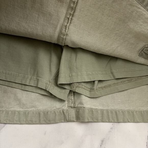 Lands End Womens Vintage Y2k Skort Size M Taupe Gray Cargo Cotton - Picture 5 of 12